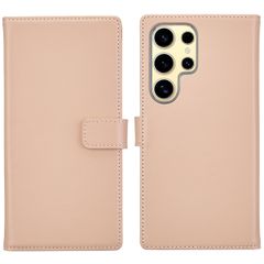 Selencia Étui portefeuille en cuir véritable Samsung Galaxy S25 Ultra - Dusty Pink