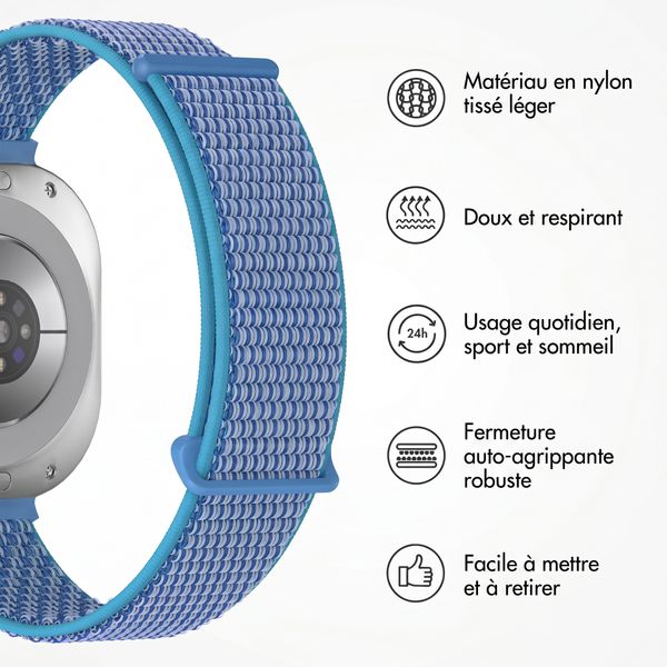 imoshion Bracelet en nylon Samsung Galaxy Watch 8 (40/44mm) / Classic (46mm) - Marine Blue