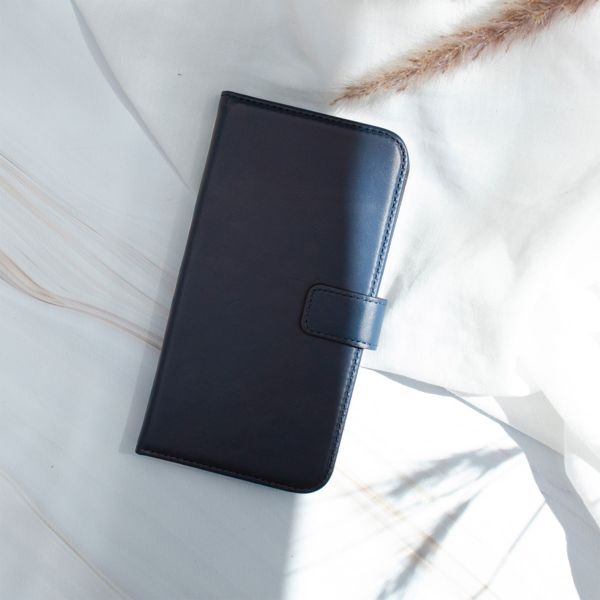 Selencia Étui portefeuille en cuir véritable Apple iPhone Xr - Bleu