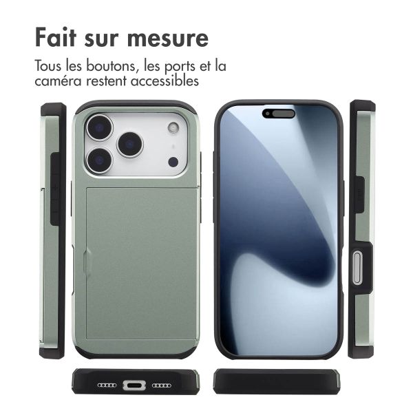 imoshion Coque arrière avec porte-cartes Apple iPhone 17 Pro - Vert