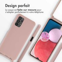 imoshion Coque en silicone avec cordon Samsung Galaxy A13 (4G) - Sand Pink