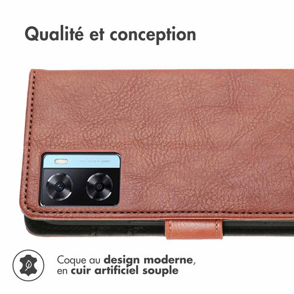 imoshion Étui de télephone portefeuille de luxe Oppo A57(s) - Marron