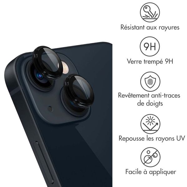 imoshion ﻿Lot de 2 protections d'objectif de caméra Apple iPhone 14 / 14 Plus - Noir