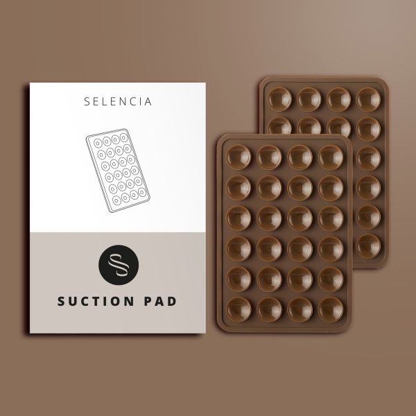 Selencia Pack de 2 Supports de téléphone à ventouse - Choco Brown