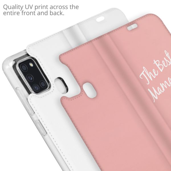 Concevez votre propre housse portefeuille Samsung Galaxy A21s - Blanc
