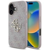 Guess Coque 4G Metal Logo Backcover Apple iPhone 16 - Rose