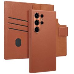 Accezz Étui de télephone portefeuille en cuir 2-en-1 avec MagSafe Samsung Galaxy S24 Ultra - Sienna Brown