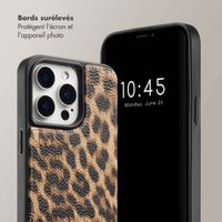 Selencia Coque de télephone Nova avec cordon et porte-cartes Apple iPhone 15 Pro Max - Leopard