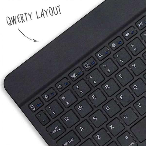 Accezz Étui de tablette Bluetooth Clavier Samsung Galaxy Tab S10 Plus / Tab S9 FE Plus / Tab S9 Plus - QWERTY / NL - Noir