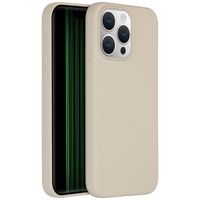 Accezz Coque Liquid Silicone Apple iPhone 15 Pro Max - Stone