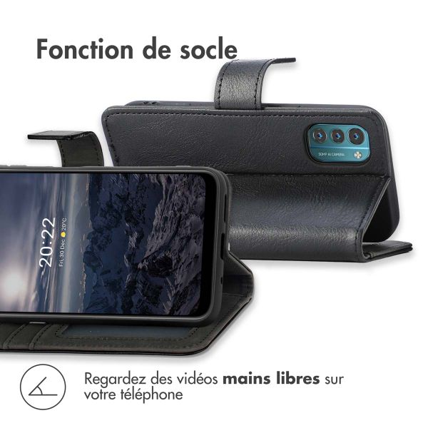 imoshion Étui de télephone portefeuille de luxe Nokia G11 / G21 - Noir