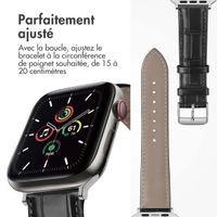 imoshion Bracelet cuir crocodile Apple Watch | 44/45/46/49 mm - Noir