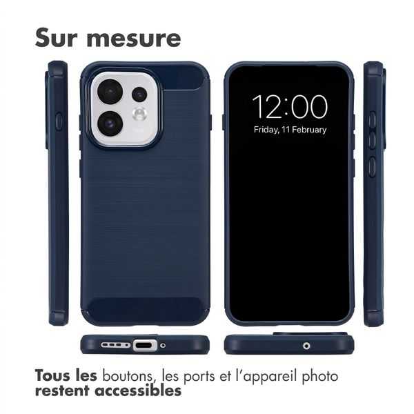 imoshion Coque Brushed Oppo Reno 16 / 16 Pro - Bleu foncé