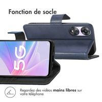 imoshion Étui de télephone portefeuille de luxe Oppo A58 - Bleu foncé