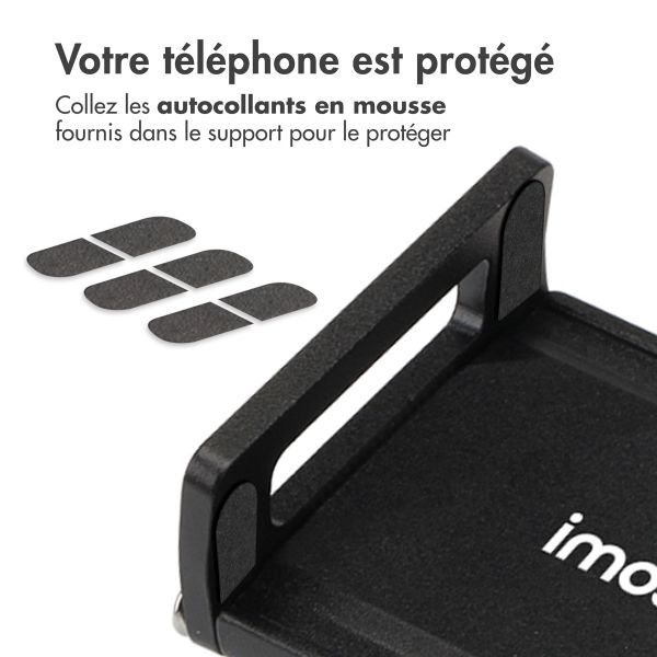 imoshion Mini support de téléphone en aluminium pour vélo - Léger - Universel - Noir