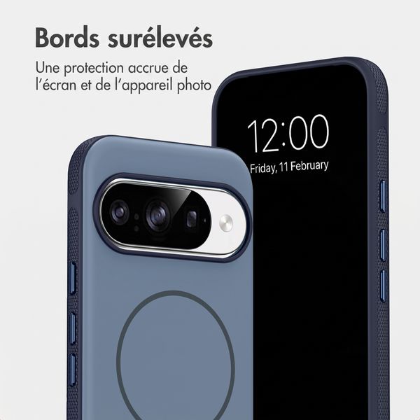 imoshion Coque arrière Color avec Thin MagSafe Ring Google Pixel 9 / 9 Pro - Bleu foncé