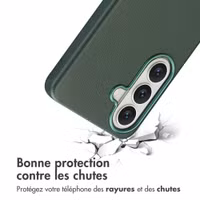Accezz Coque arrière en cuir avec MagSafe Samsung Galaxy S26 Plus - Cedar Green