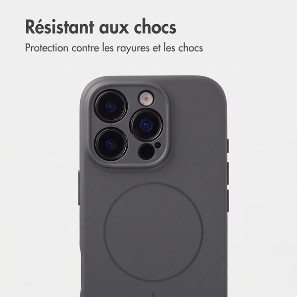 Accezz Coque Grip avec MagSafe Apple iPhone 16 Pro - Gris