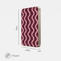 Selencia Powerbank Vivid 5 000 mAh - MagSafe et Qi - Desert Gold / Wavy Baby Burgundy