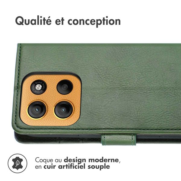 imoshion Étui de télephone portefeuille de luxe Motorola Moto G15 / G15 Power - Vert