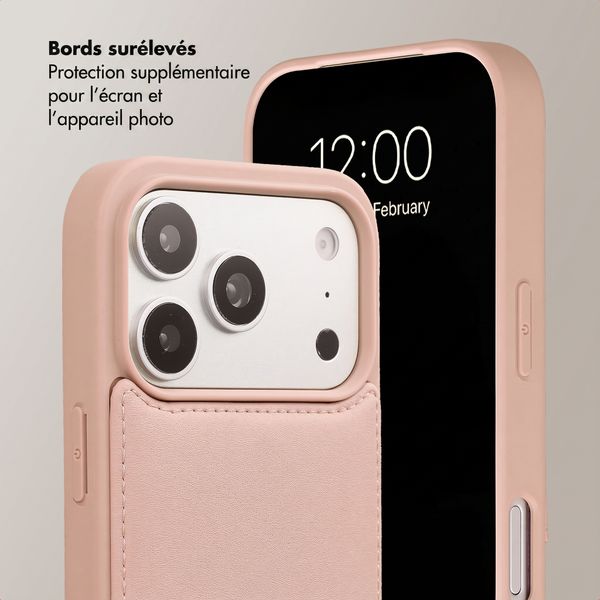 Selencia Coque de télephone Nova avec cordon et porte-cartes Apple iPhone 17 Pro - Dusty Rose