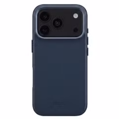 Accezz Coque arrière en cuir avec MagSafe Apple iPhone 18 Pro Max / 17 Pro Max - Nightfall Blue