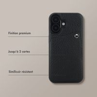 Selencia Coque Riva avec porte-cartes Apple iPhone 16 - Noir