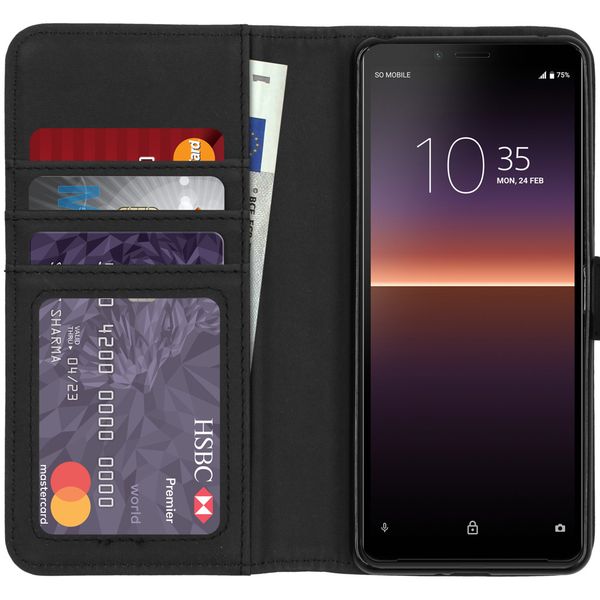 imoshion Étui de télephone portefeuille de luxe Sony Xperia 10 II - Noir