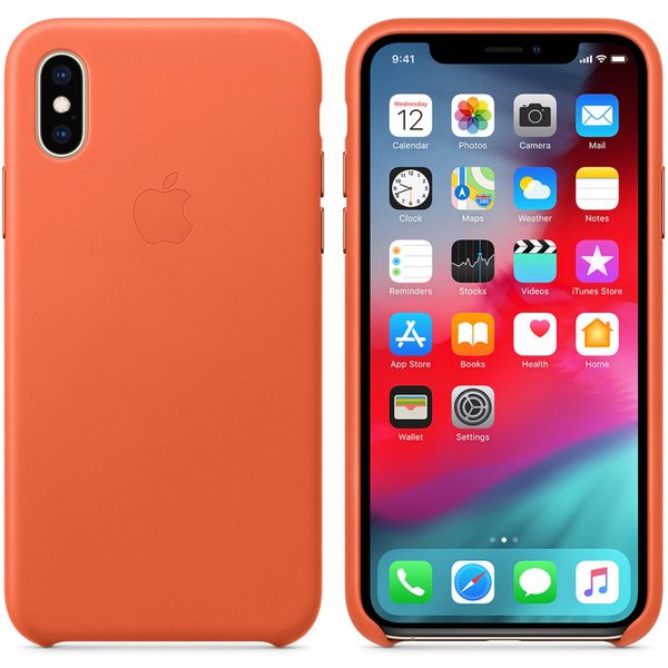 Apple Coque Leather Apple iPhone Xs - Sunset