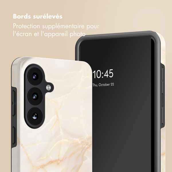Selencia Coque arrière Vivid Samsung Galaxy S26 - Golden Beige Marble