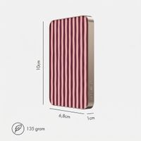 Selencia Powerbank Vivid 5 000 mAh - MagSafe et Qi - Desert Gold / Bonbon Stripe Raspberry