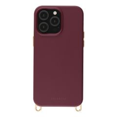 Selencia Coque arrière Rivièra avec MagSafe avec crochets amovibles Apple iPhone 13 Pro - Bold Burgundy