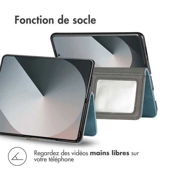 imoshion Étui de télephone portefeuille de luxe Samsung Galaxy Fold 7 - Bleu clair