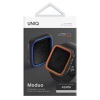 Uniq Coque Moduo avec lunette Apple Watch - 44 / 45 mm - Smoke (Orange/Blue)