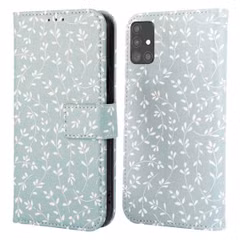imoshion Étui de télephone portefeuille Design Samsung Galaxy A51 - Smoke Green Flowers