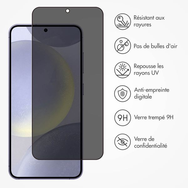 Accezz Protection d'écran en verre trempé Privacy Samsung Galaxy S24 Plus / S25 Plus