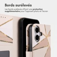 imoshion Étui de télephone portefeuille Design Apple iPhone 16 - Beige Graphic