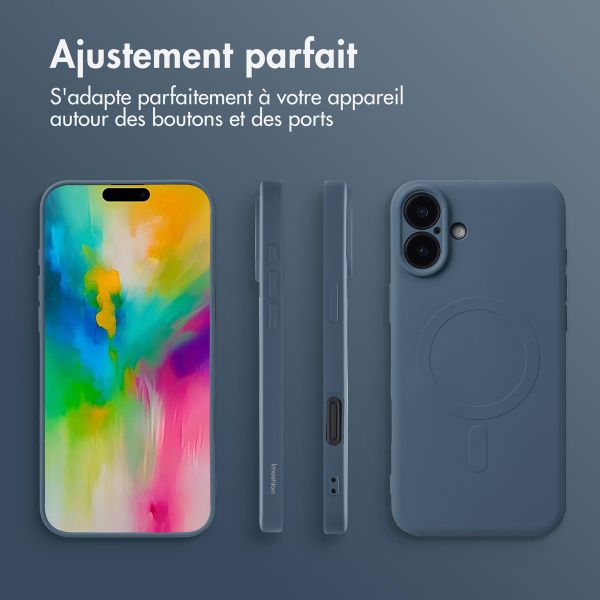 imoshion Coque Couleur avec MagSafe Apple iPhone 16 Plus - Bleu foncé