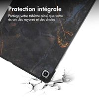 imoshion Coque tablette Design Trifold Samsung Galaxy Tab S6 Lite (2020/2022/2024)  - Black Marble