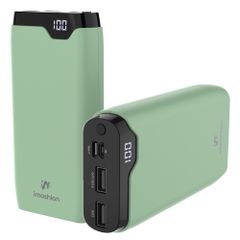 imoshion Batterie externe 20 000 mAh - Chargeur rapide 22,5 W - USB-C / USB-A - Vert