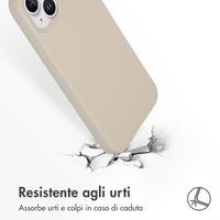 Accezz Coque Liquid Silicone Apple iPhone 15 Plus - Stone