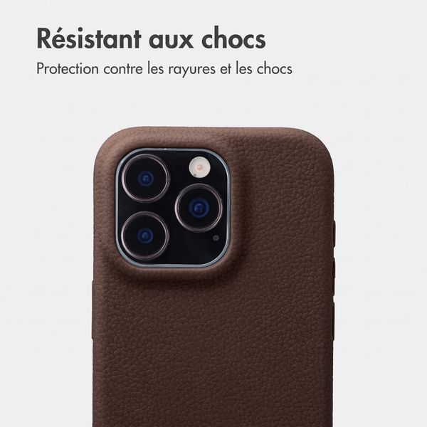 imoshion Coque arrière Texture Apple iPhone 16 Pro - Marron foncé