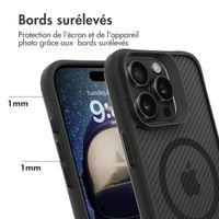 imoshion Rugged Hybrid Carbon Case avec MagSafe Apple iPhone 16 Pro Max - Noir