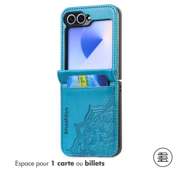 imoshion Mandala Bookcase Samsung Galaxy Z Flip 6 - Turquoise