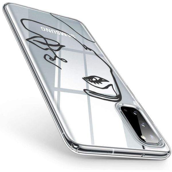 imoshion Coque Design Samsung Galaxy S20 - Line Art Woman Black