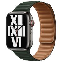 Apple Bracelet Leather Link Apple Watch | 38/40/41/42 mm - Taille S/M - Sequoia Green