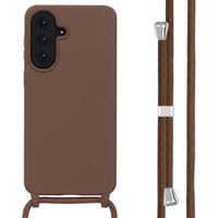 imoshion Coque en silicone avec cordon Samsung Galaxy A18 (4G) / A17 (4G/5G) - Marron