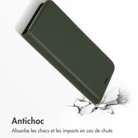 Accezz Étui de télephone Slim Folio en cuir de qualité supérieure Apple iPhone 12 (Pro) - Vert