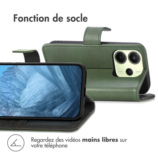 imoshion Étui de télephone portefeuille de luxe Xiaomi Redmi Note 14 (4G) - Vert