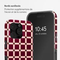 Selencia Coque arrière Vivid avec MagSafe Apple iPhone 16 Pro Max - Check This Burgundy